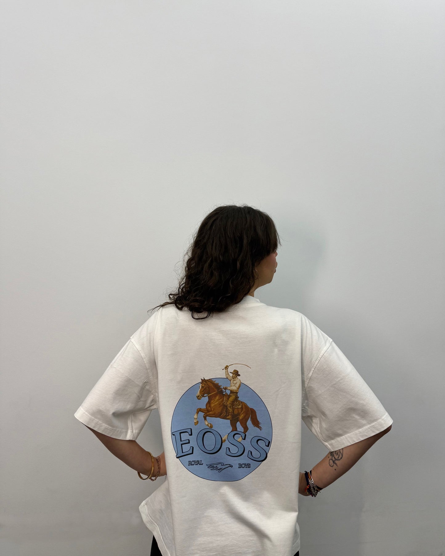 Royal White Tee