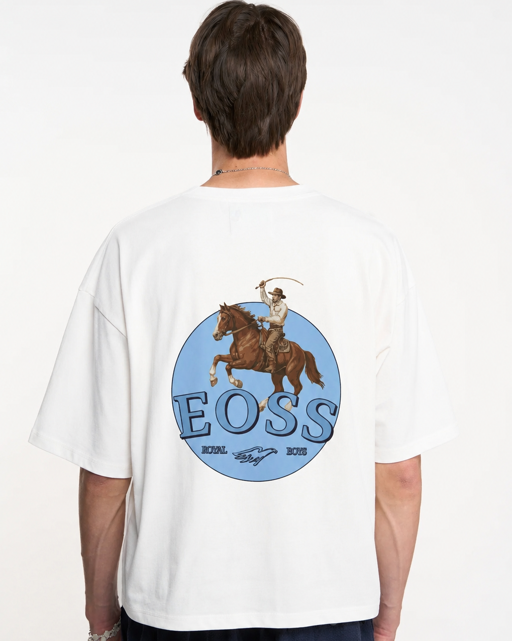 Royal White Tee