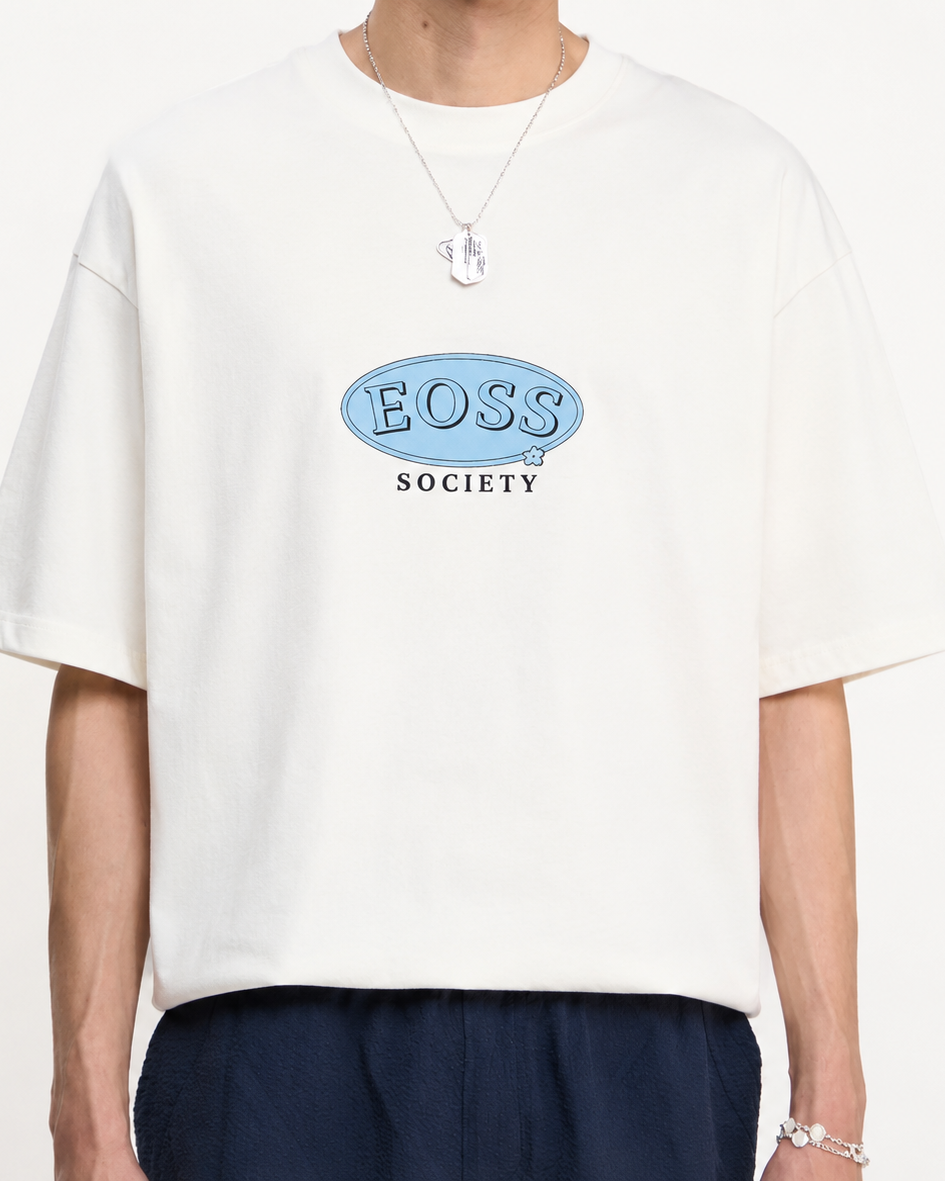 Royal White Tee